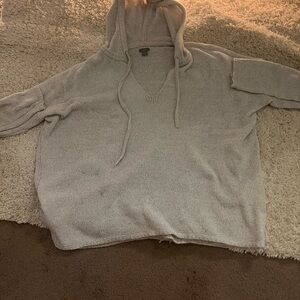 Aerie V-Neck Gray Sweater